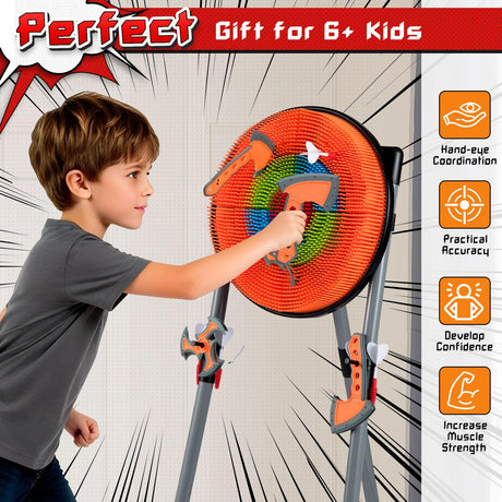 3 in 1 Throwing Target Set, Kids Throwing Game w/3 Throwing Axes