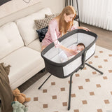 BABY JOY Manual Rocking Bassinet for Baby