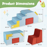 BABY JOY Kids Climb & Crawl Playset, Toddler Climber with Slide & Stairs