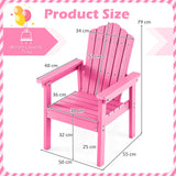 HONEY JOY Outdoor Adirondack Chair, Patio HIPS Chairs w/Wood Grain