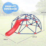 HONEY JOY Climbing Dome & Play Set, 8FT Geometric Dome Climber