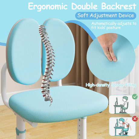 Ergonomic double backrest