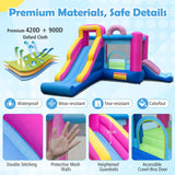 Inflatable Bounce House with Long Slides and Jumping Area