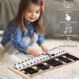 HONEY JOY Kids 27-Note Glockenspiel Xylophone, Glockenspiel Xylophone for Toddlers w/27 Metal Keys, Percussion Instrument