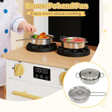 Kids Kitchen Playset Wooden Pretend Play Kitchen with Stoves