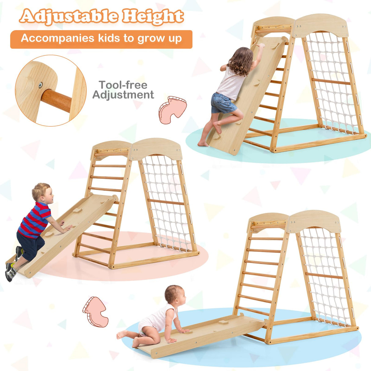 HONEY JOY 6-in-1 Jungle Gym Climber