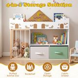 HONEY JOY Toy Storage Organizer with Stuffed Animal Storage