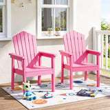 HONEY JOY Outdoor Adirondack Chair, Patio HIPS Chairs w/Wood Grain