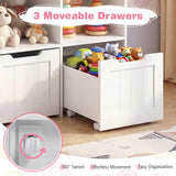 HONEY JOY Kids Toy Storage Organizer, Children Bookshelf Toy Chest Box
