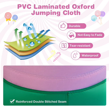 HONEY JOY Inflatable Water Slide, Wet Dry Inflatable Water Park Jumping Castle