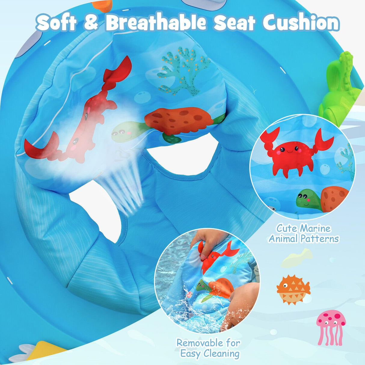 BABY JOY Baby Jumpers and Bouncers, Activity Center for Babies and Infants w/360° Rotating Seat