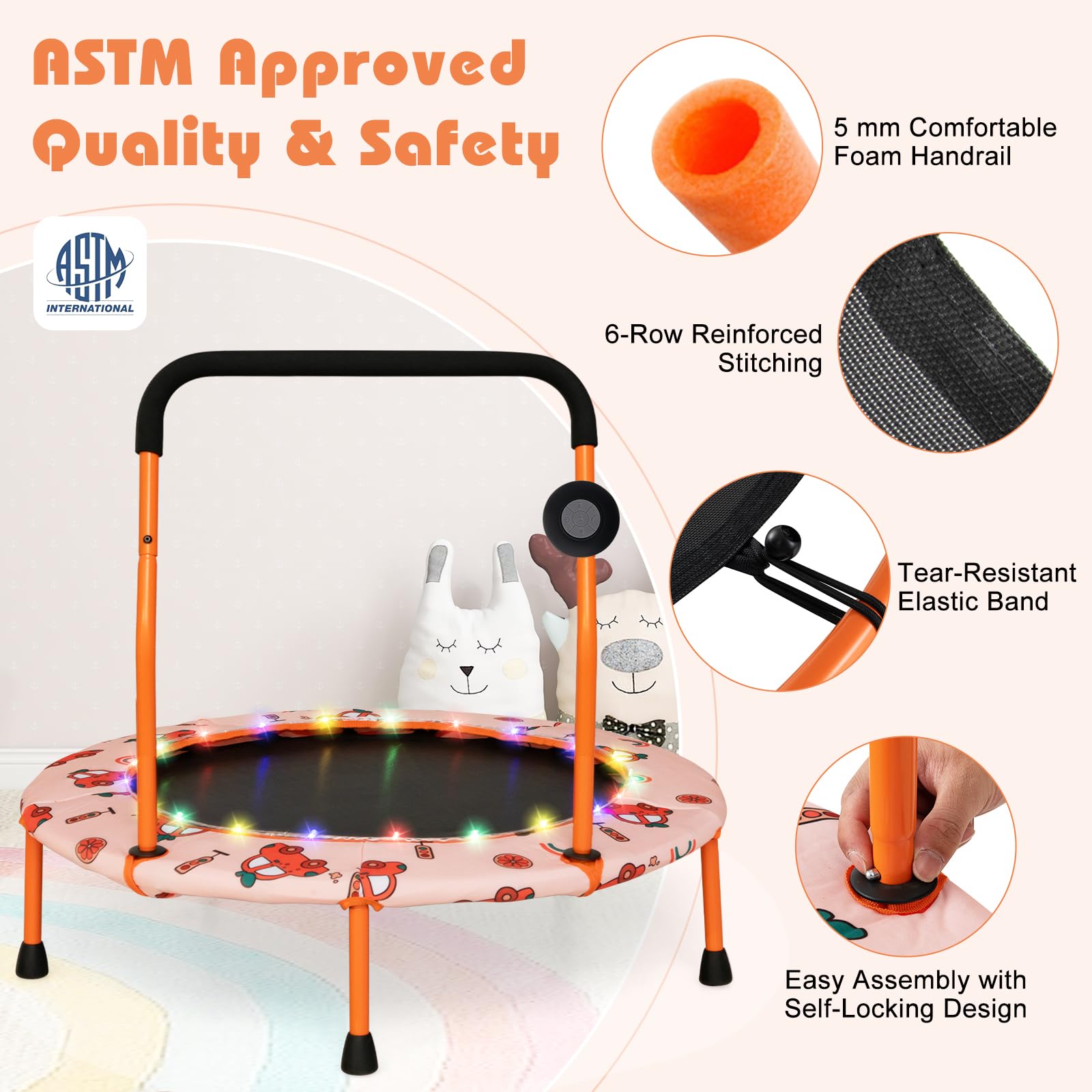 HONEY JOY 36” Mini Trampoline for Kids – Babyjoy