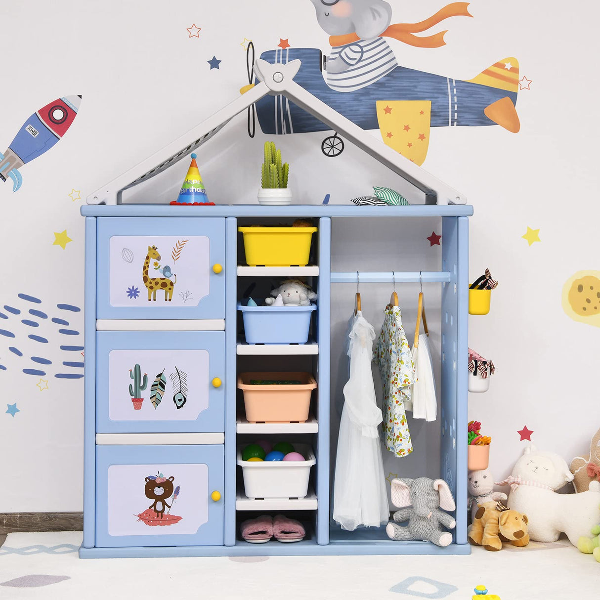 BABY JOY Kids Dress up Storage Closet