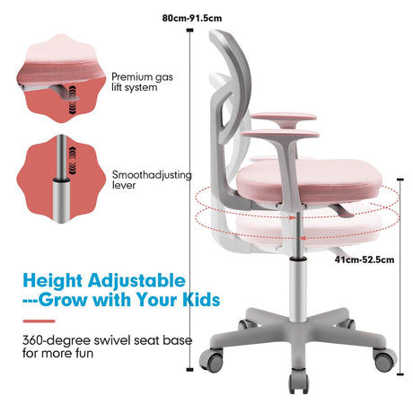 HONEY JOY Kids Desk Chair, Height Adjustable Children Study Chair