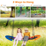 Outdoor Platform Tree Swing with Soft Handles and Adjustable Height