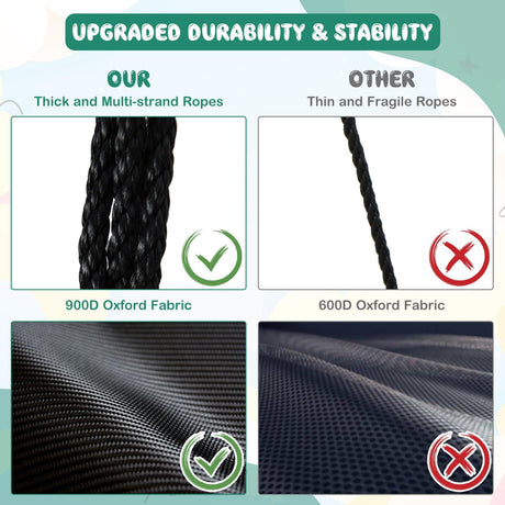 HONEY JOY 40”/100CM Saucer Tree Swing, Kids Flying Circle Swing Seat