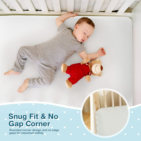 BABY JOY 97 x 68 cm Baby Cot Mattress, Dual Sided 8CM Thickness Toddler