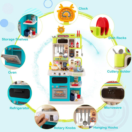 95 PCS Kids Kitchen Playset, Pretend Play Kitchen