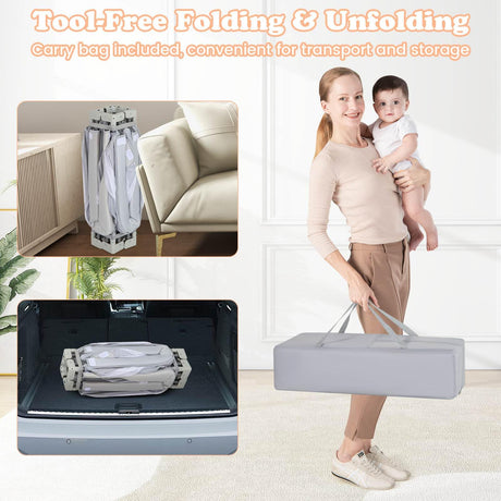 127*127 cm BPA-Free Foldable Toddlers Play Yard - Baby Joy