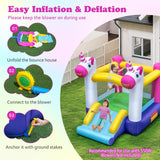 Inflatable Bounce House, 2-in-1 Kids Bouncer with Slide & Jumping Area