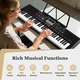 61 Keys Portable Keyboard for Beginners, Electric Piano Keyboard Kit