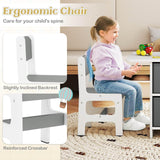 HONEY JOY Kids Table and Chair Set, Toddler Wooden Activity Table