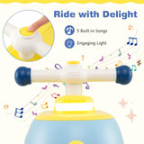 Toddler Ride on Toy with Trailer Foot-to-Floor Sliding Car with Light Music