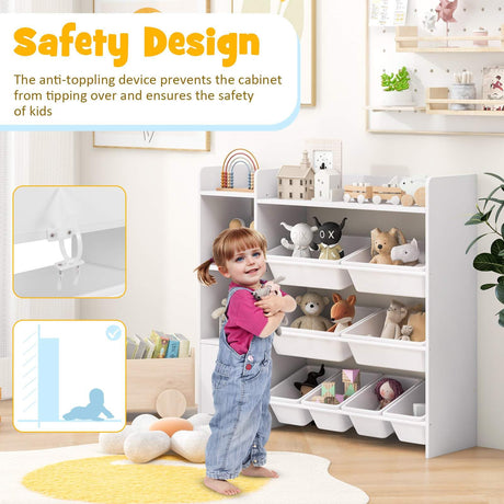 HONEY JOY Kids Bookshelf, Toy Storage Organiser