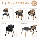 BABY JOY 5 in 1 Convertible Baby High Chair