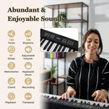 61-Key Foldable Piano Keyboard, Full-size Electronic Keyboard w/MIDI & Split Function