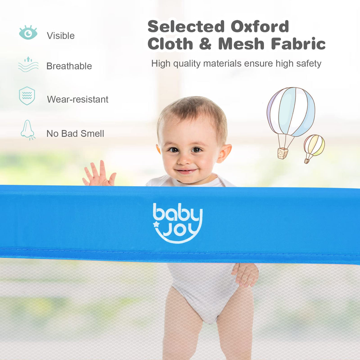 BABY JOY Bed Rails for Toddlers, 180cm Extra Long, Swing Down Bed Guard