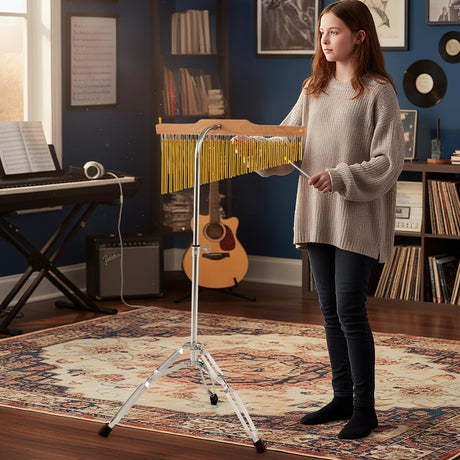 HONEY JOY 36-Bar Chimes Percussion Instrument, Single-Row Wind Chimes