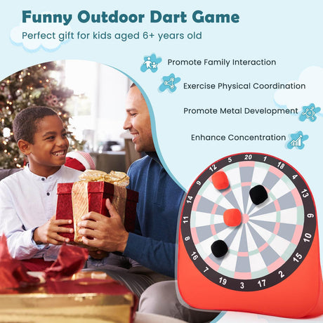 Foldable and Portable Large Dart Board for Kids