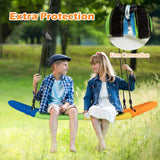 Outdoor Platform Tree Swing with Soft Handles and Adjustable Height