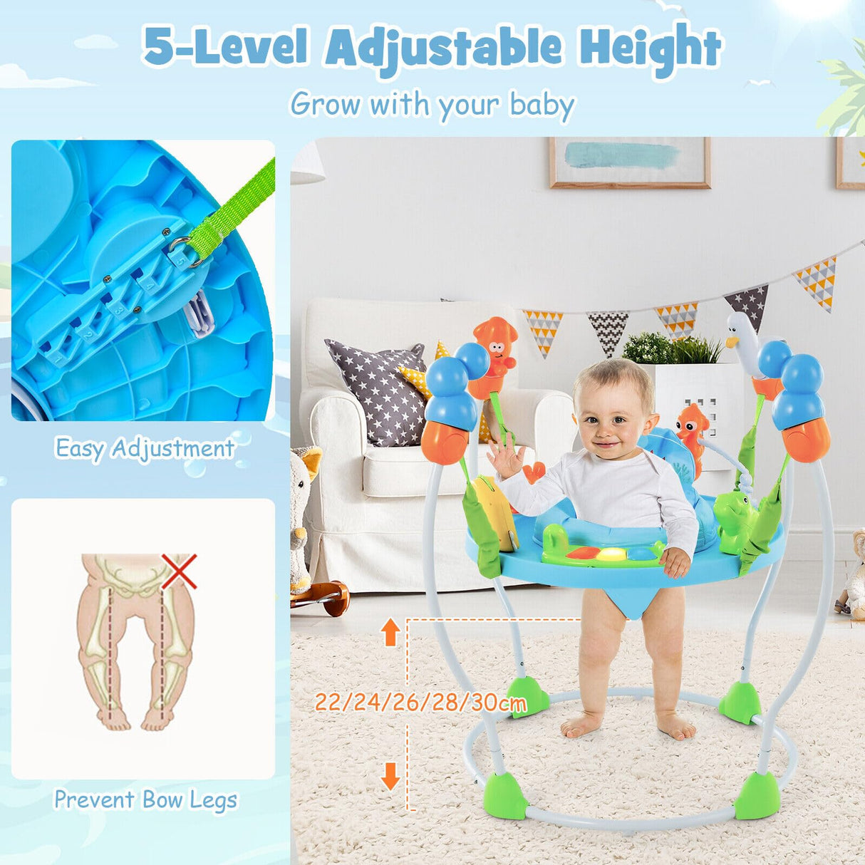 BABY JOY Baby Jumpers and Bouncers, Activity Center for Babies and Infants w/360° Rotating Seat