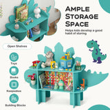 HONEY JOY Dinosaur Bookcase for Play Room, Nursery, Kindergarten