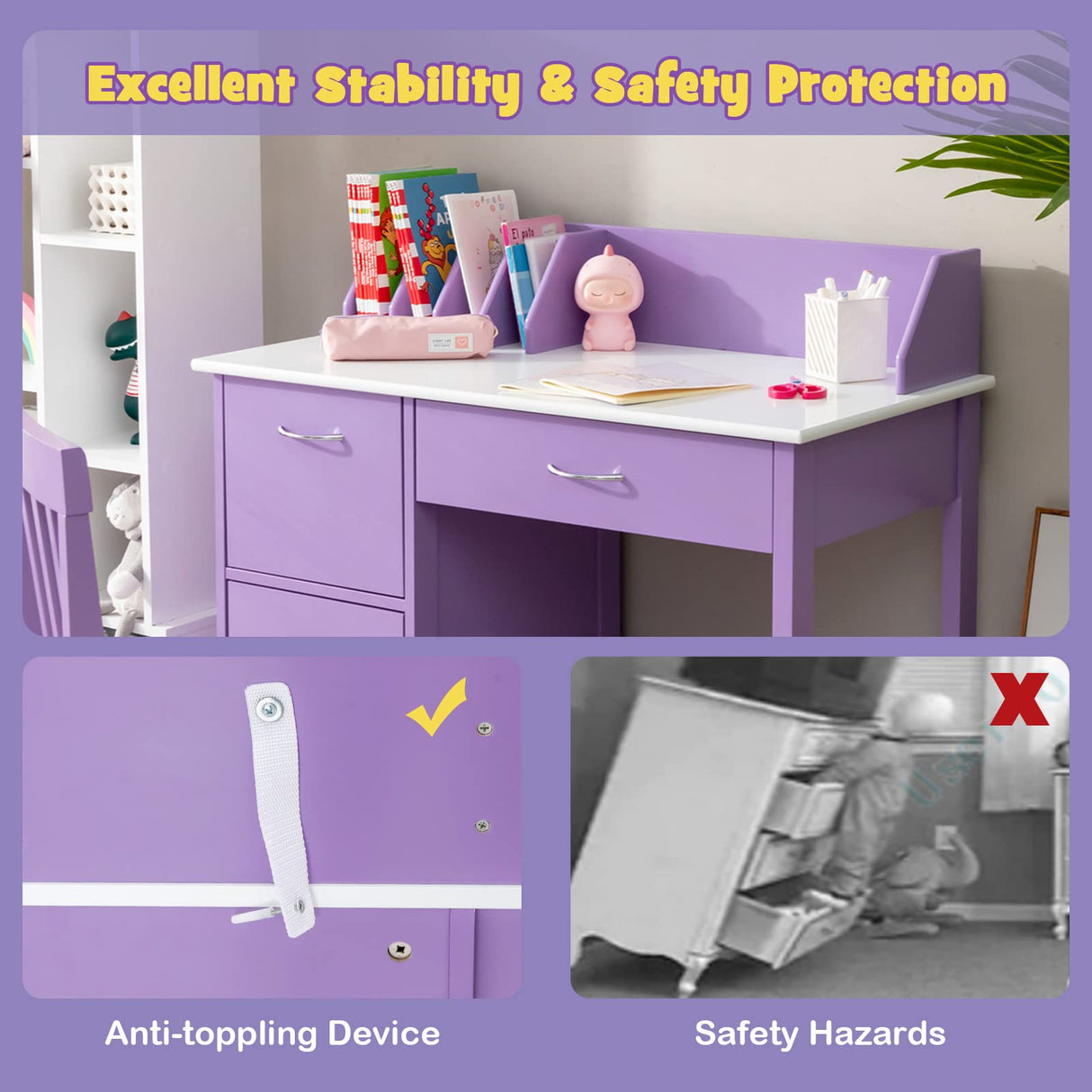 HONEY JOY Kids Desk and Chair Set