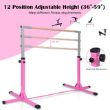 BABY JOY Kids Gymnastic Training Bar, 90 to 150cm Height Adjustable Expandable Exercise Horizontal Kip Bar w/Double Locking Mechanism
