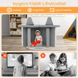 Kids Modular Convertible Foam Folding Sofa with Portable Handle