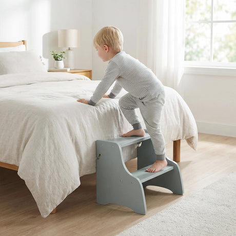 BABY JOY Foldable Toddler Tower with 3 Using Modes Step Stool Standing Kitchen Tower
