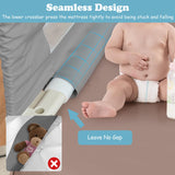 176CM Toddler Bedrail, 72.5-101.5 CM Extra Tall Bed Guardrail w/Anti-Collision Cotton