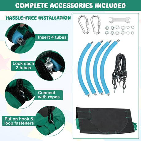 HONEY JOY 40”/100CM Saucer Tree Swing, Kids Flying Circle Swing Seat