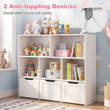 HONEY JOY Kids Toy Storage Organizer, Children Bookshelf Toy Chest Box