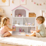 HONEY JOY 3-Story Wooden Dollhouse Playset for Kids