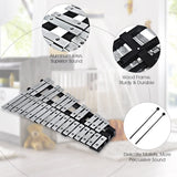 HONEY JOY Kids 30-Note Glockenspiel Xylophone, Foldable Xylophone w/2 Mallets, Shoulder Strap