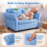 HONEY JOY Kids' Couch with 2 Strawberry Throw Pillows