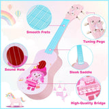 21 Inch Ukulele Guitar for Kids, Children Mini Ukulele with 4 Nylon Strings and 12 Frets for Beginners