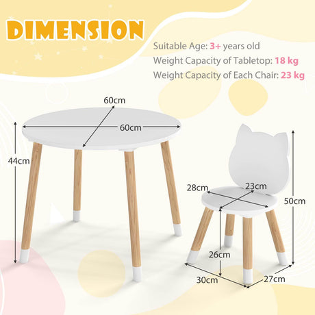 Kids Table and Chairs Set, Wooden Toddler Desk and Chair Set for Classroom Daycare Home