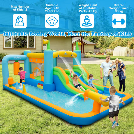 HONEY JOY Inflatable Water Slide, Kids Jumping Castle Bounce House