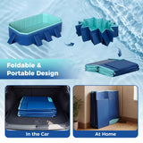 Foldable Swimming Pool,Non-Inflatable Around Ground Pool w/24 Wall Panels